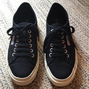 Superga black canvas sneakers